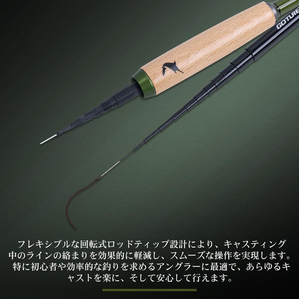 Goture Compact Telescopic Fishing Rod with Tail Section and Rod Bag, 2-Piece Set, Ultra-Lightweight Multi-Section Fishing Rod, 1.8M, Available in Vari