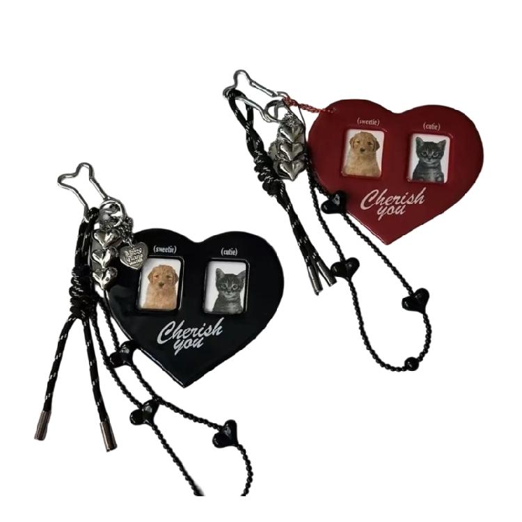 Fashionable Photo Frame Keychain Charm Pendant for Memories Sturdy Plastic Alloy Materials Long Time Use and Rustproof