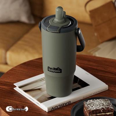 BabloV Large Insulated Stainless Steel Straw Bottle