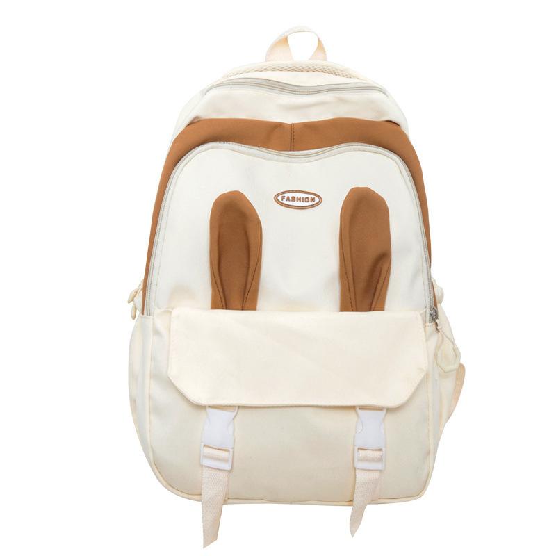 Ridge Protection New Cute Rabbit Ear Casual Schoolbag Large-capacity Backpack, Wind Campus Single-piece Backpack