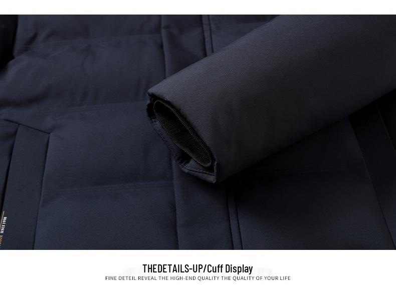 Men's Mid-Age Hooded Plus Size Winter Puffer Jacket - Casual Thick Warm Cotton Coat