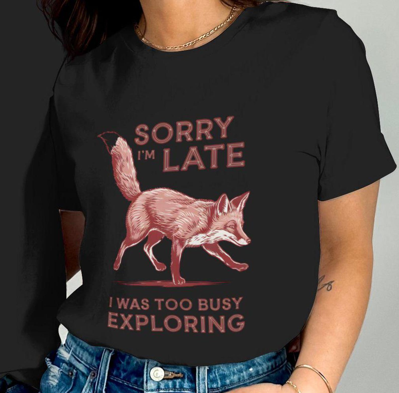 Adventure Fox T-Shirt: Funny Outdoor Explorer Tee 3XL