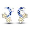 Original Design Hoop Earrings For Women 925 Silver Colorful Zircon Star Moon Series Elegant Jewelry DIY Making