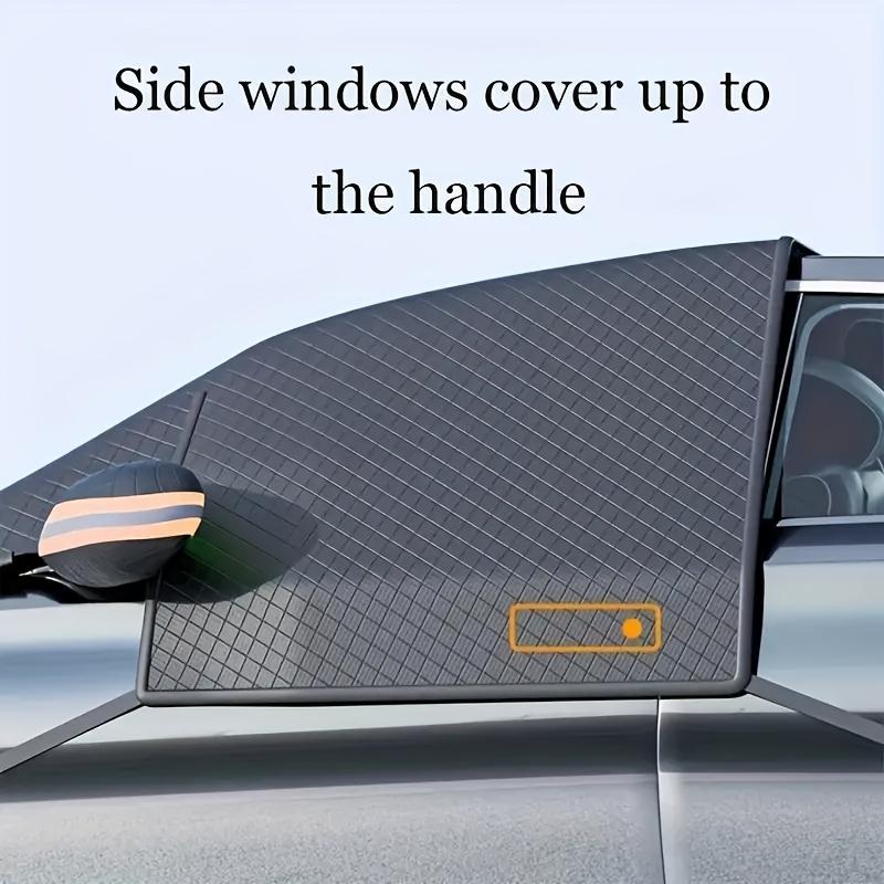 Heavy-Duty Magnetic Car Windshield and Side Window Snow Cover - All-Weather Ice and Snow Shield with Strong Magnetic Grip, Fit for Cars