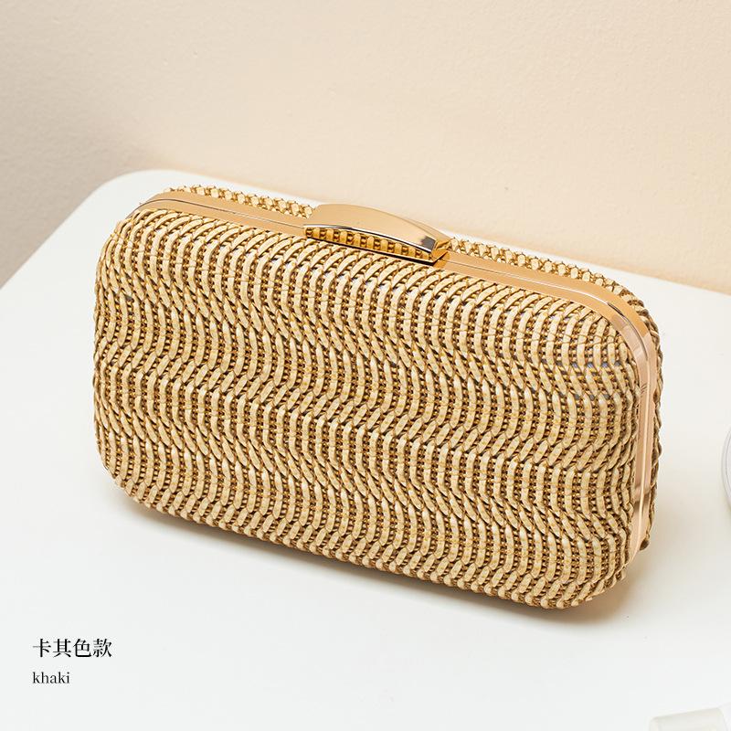 

Casual Straw Women s Bag Yellow Clutch Woven Handbags Top Quality Luxury Bags Party Women s Shoulder Bags Purses Fashion Pouch хаки
