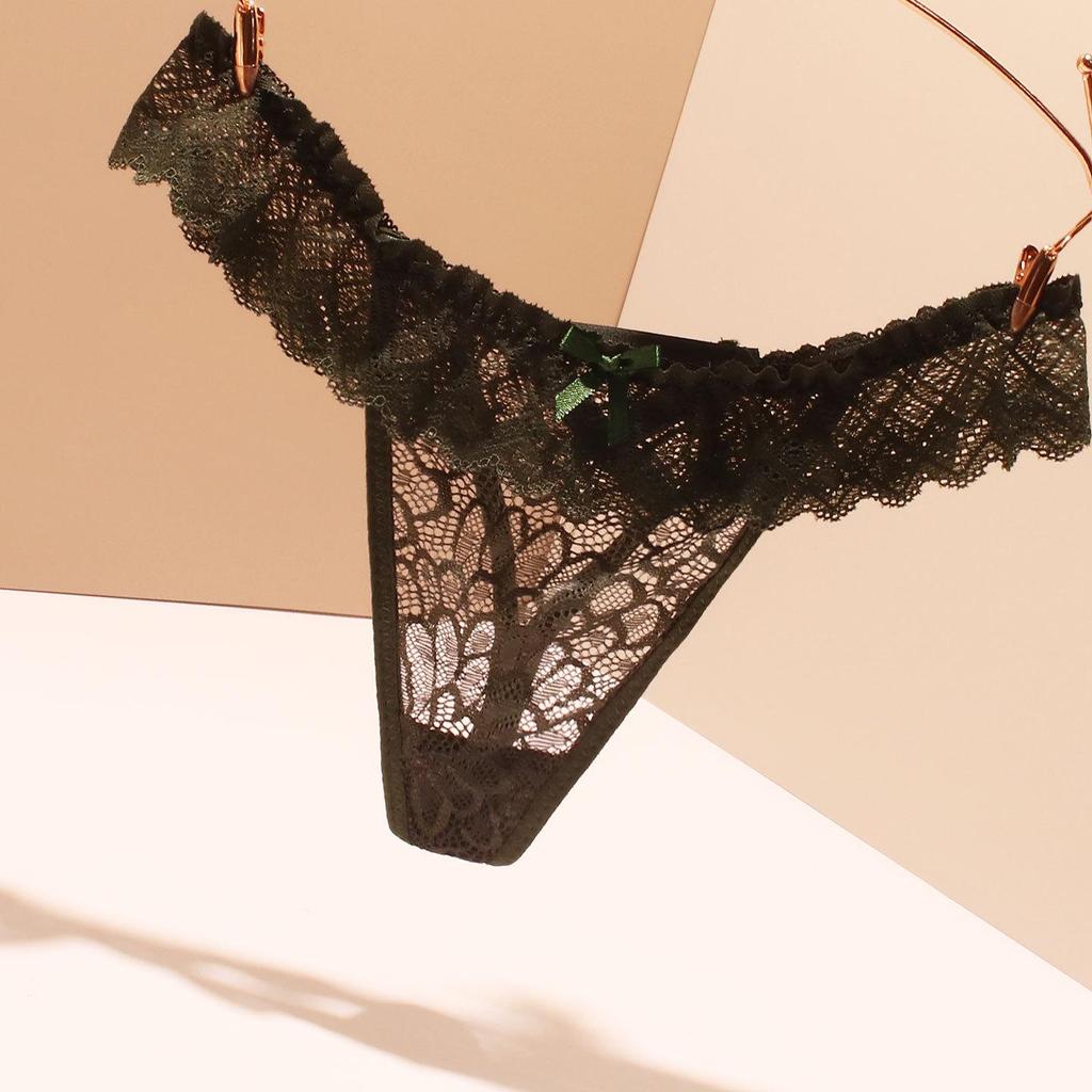 2025 Ultra-Thin Japanese Lace Thong: Seamless, Transparent, Low-Waist T-Back