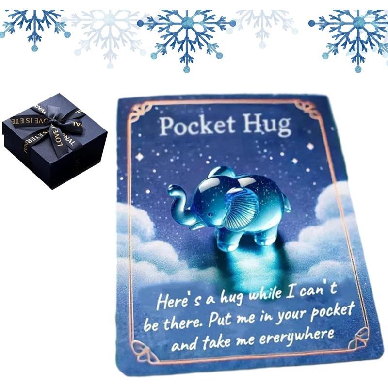 Animal Pocket Hug Gifts, Cute Turtle Encouragement, Resin Animals Token with Mini Pocket Hug Greeting Cards, Encouragement Greeting Card Gifts