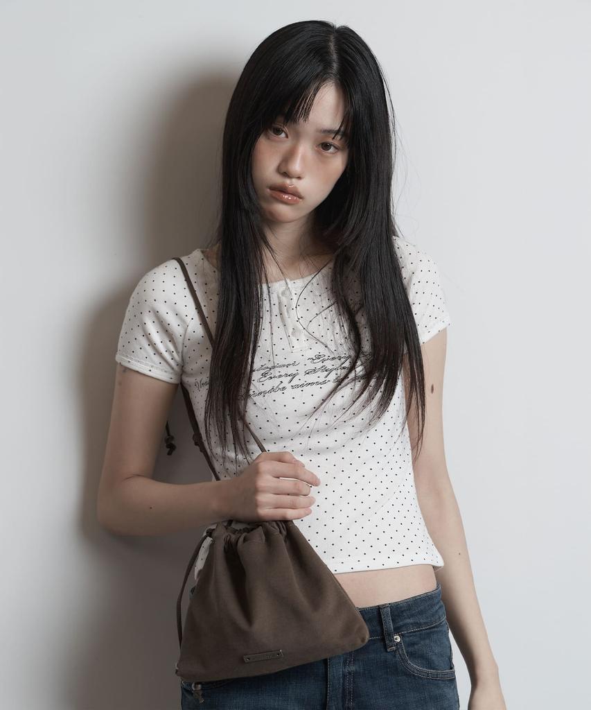 Peanut Loop Solid Pouch Bag Khaki