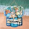 Wall Art Summer Welcome Wall Ornaments Beach Shells Hanging Signs  for Home Room Porches