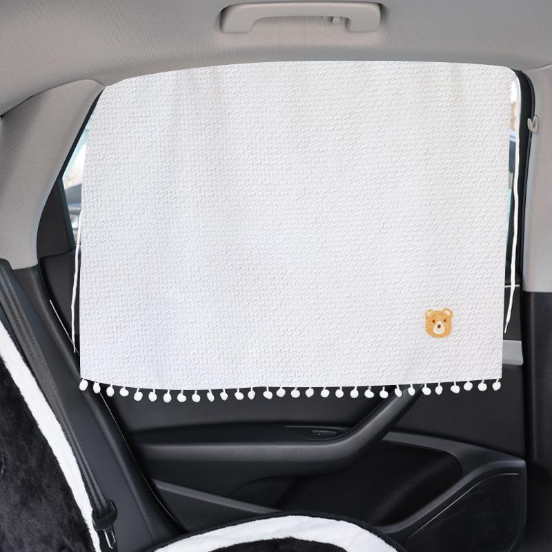 Car Window Sunshade Curtain - Heat Insulation & UV Protection for Baby Stroller, Suction Cup Style