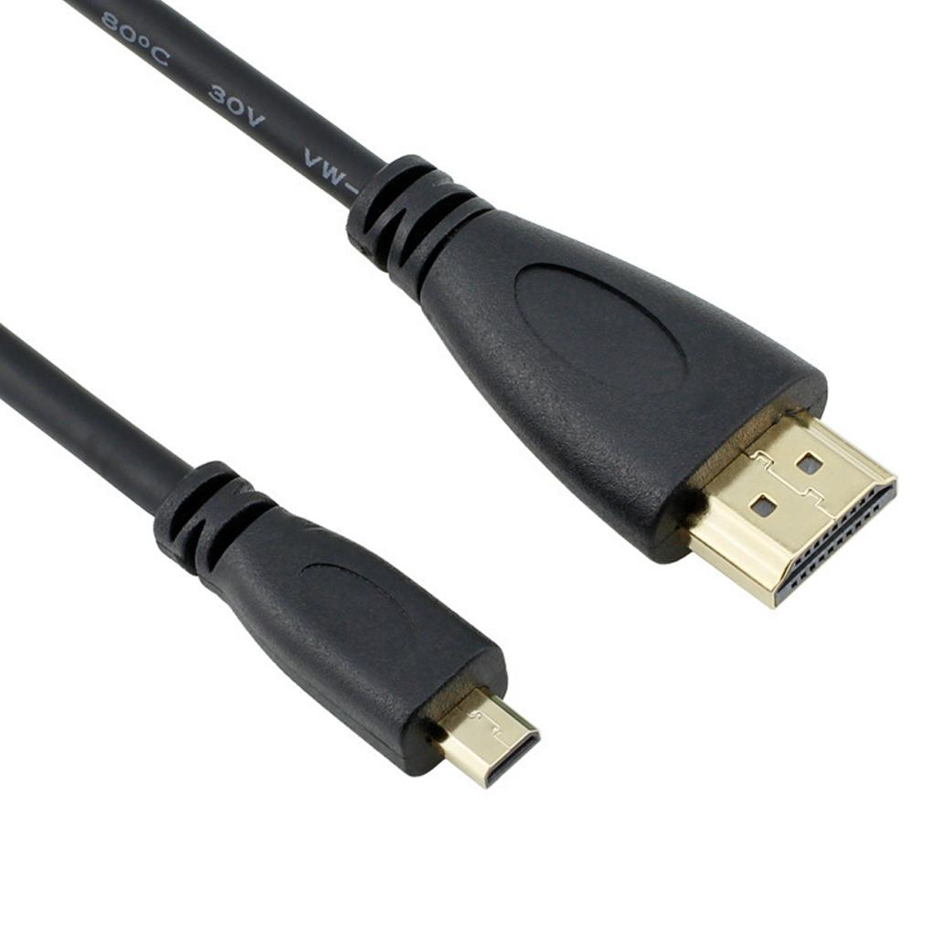 New 1\.5m MICRO HD to HD cable with Ethernet Gold Plated 1080P for Cell Phones