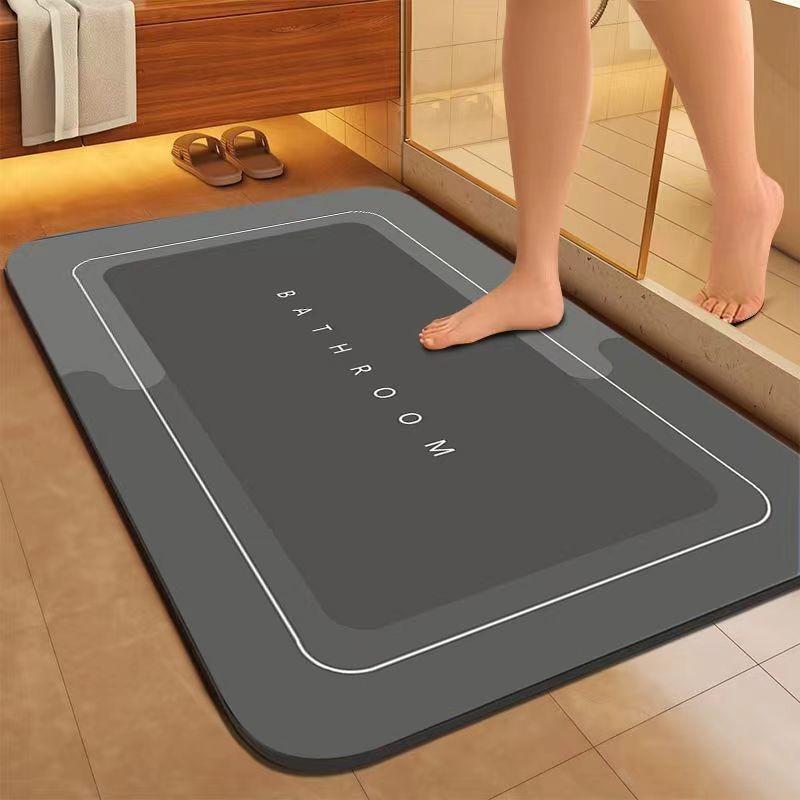 1PC 40x60cm Super Absorbent Diatomite Bath Mats Bathroom Anti Slip Fast Drying Floor Mat Shower Toilet Bedroom Kitchen Doormat