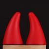 2PCS 3D Devil Horn Car Roof Decoration Stereo Bumper Hood Stickers Car Helmet Sticker Decal for Halloween Ornament Bull Horn