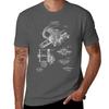 Fishing Reel Patent - Fishing Rod Art - Black Chalkboard T-Shirt baggy shirts vintage anime shirt oversizeds outfits for men