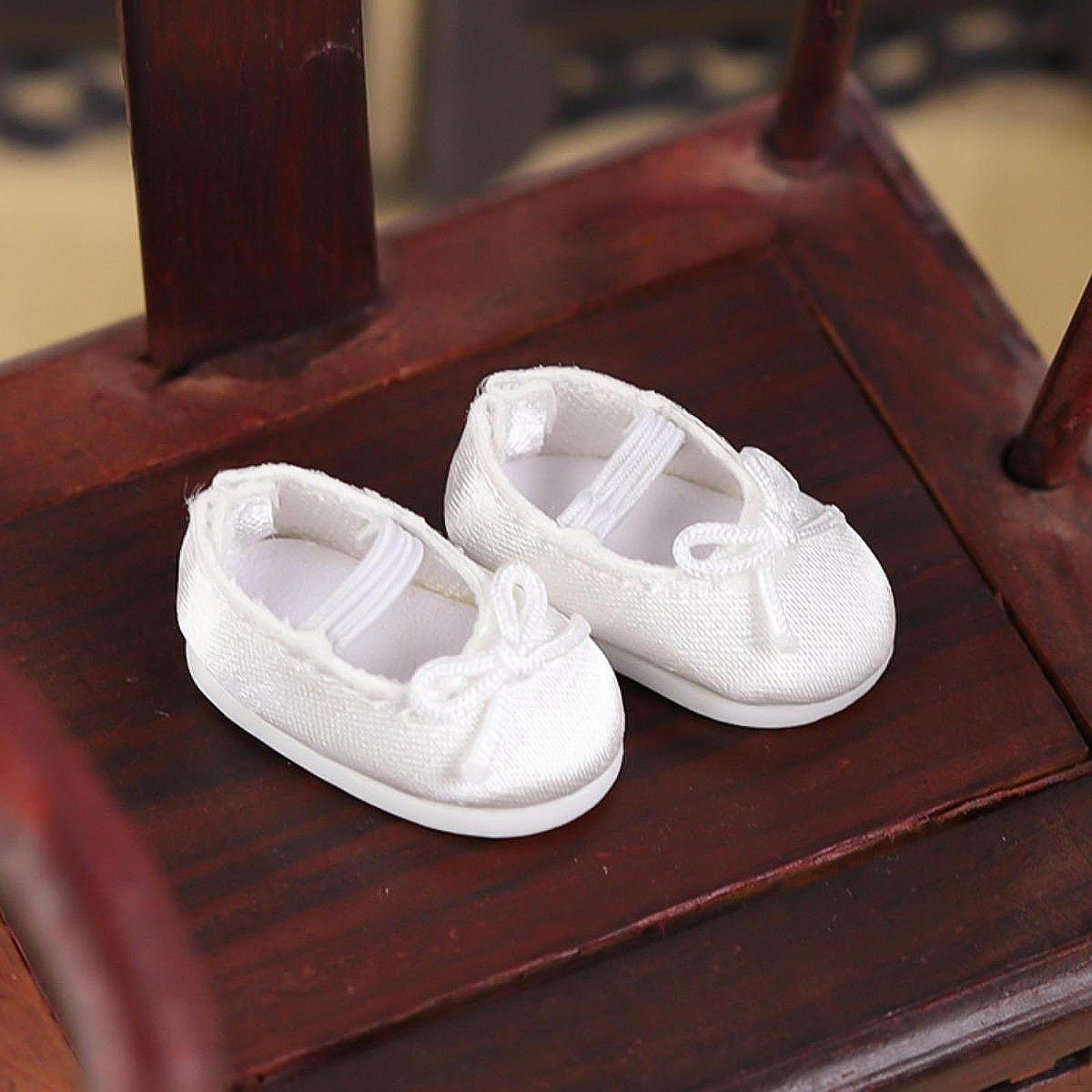 

1 Pair 1/12 Doll Shoes Accessories Fashion Scene Photo Prop Wear Dress up Handmade Party Toys Ballet белый
