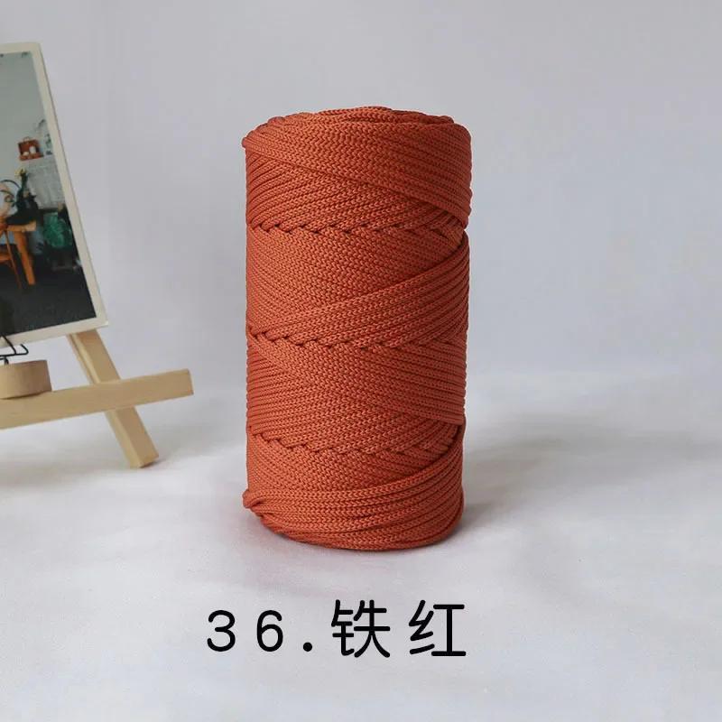 300g/4mm Polyester Nylon Mischgarn Große Rolle Runder Hohlfaden DIY Handgewebtes Wandteppich Dekorationsgarn Häkelstrang