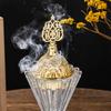 Queimador de Incenso Bouquet de Vidro Cristalino Estilo Árabe Decoração de Casa e Escritório Suporte para Incensário Estilo Árabe Fogão de Aroma