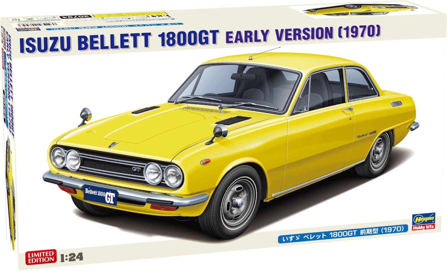 Hasegawa scale Isuzu Bellett 1800GT Early Model 1970 Plastic Model Kit 20794 1/24