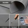 1pc Gray EVA Thickened Rib Drawer Mat - Durable, Non-Slip, Clear Plastic Shelf Liner for Kitchen Drawers, Desk, and Table Organization