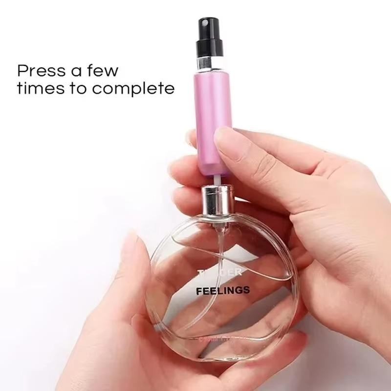 3/5/10pcs 5ml Bottom-fill Perfume Refillable Liquid Container for Cosmetics Fragrance Spray Dispenser Press Type Portable Bottle