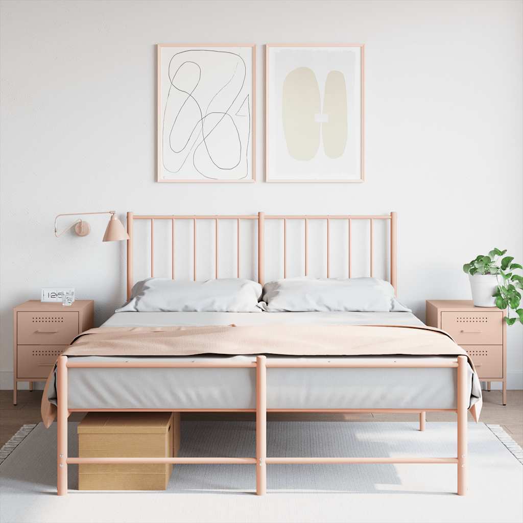Nightstands 2 pcs Pink 36 x 39 x 50.5 cm Steel