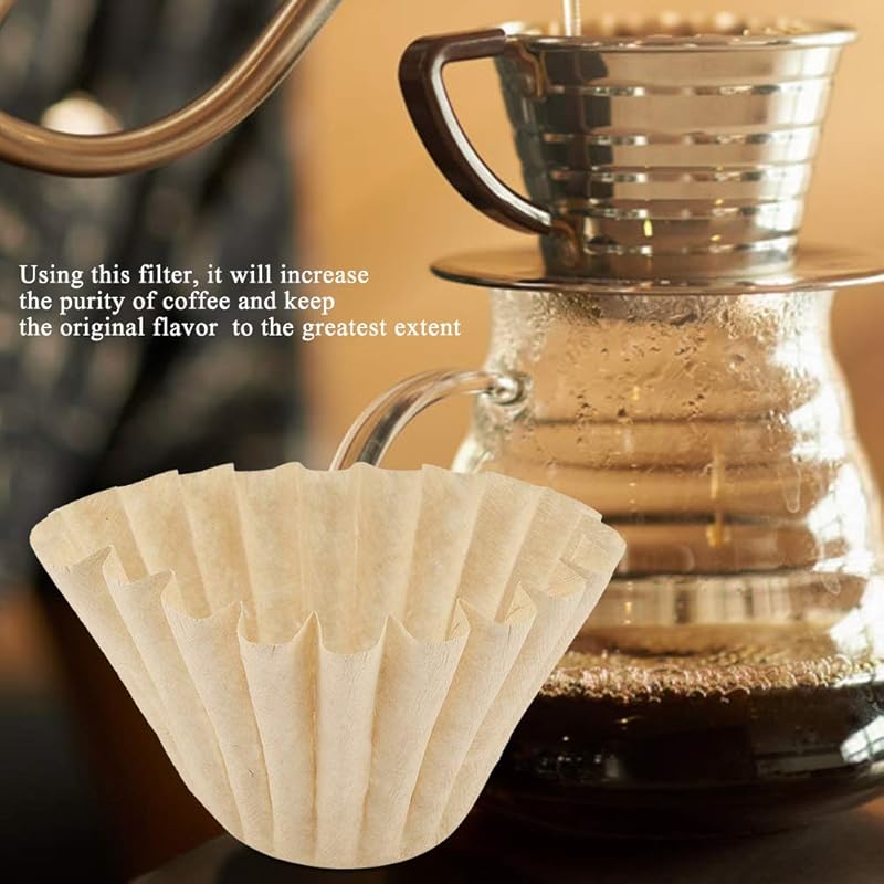 Filtru de cafea comercial, hârtie de filtru de cafea, de unică folosință pentru restaurant, cafenea, birou și casă (1-4 Porții)