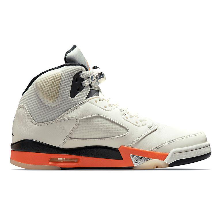 Air Jordan 5 Retro Shattered Backboard Men Sneakers White Sail Orange-Blaze DC1060-100