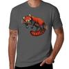 Red Panda TShirt Simple Solid Color Crew Neck Tee