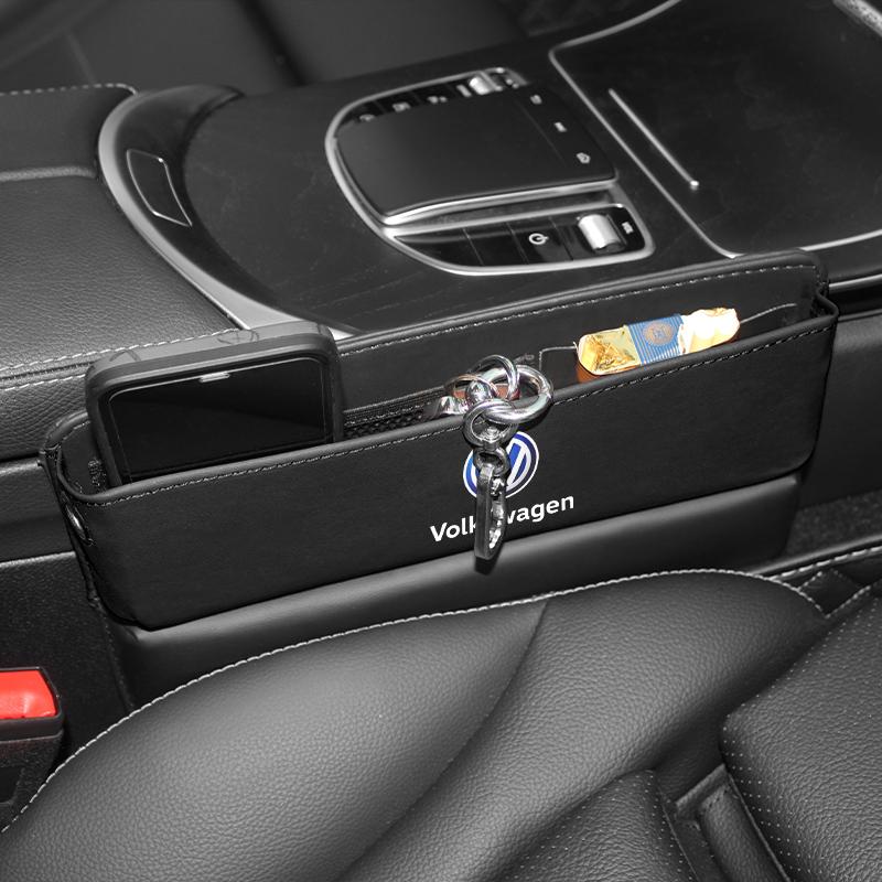 lijk1 For Volkswagen VW Passat Golf Tiguan Scirocco T-ROC PU Leather Car Seat Gap Bag Case Storage Bag Crevice Stowing Tidying Pocket