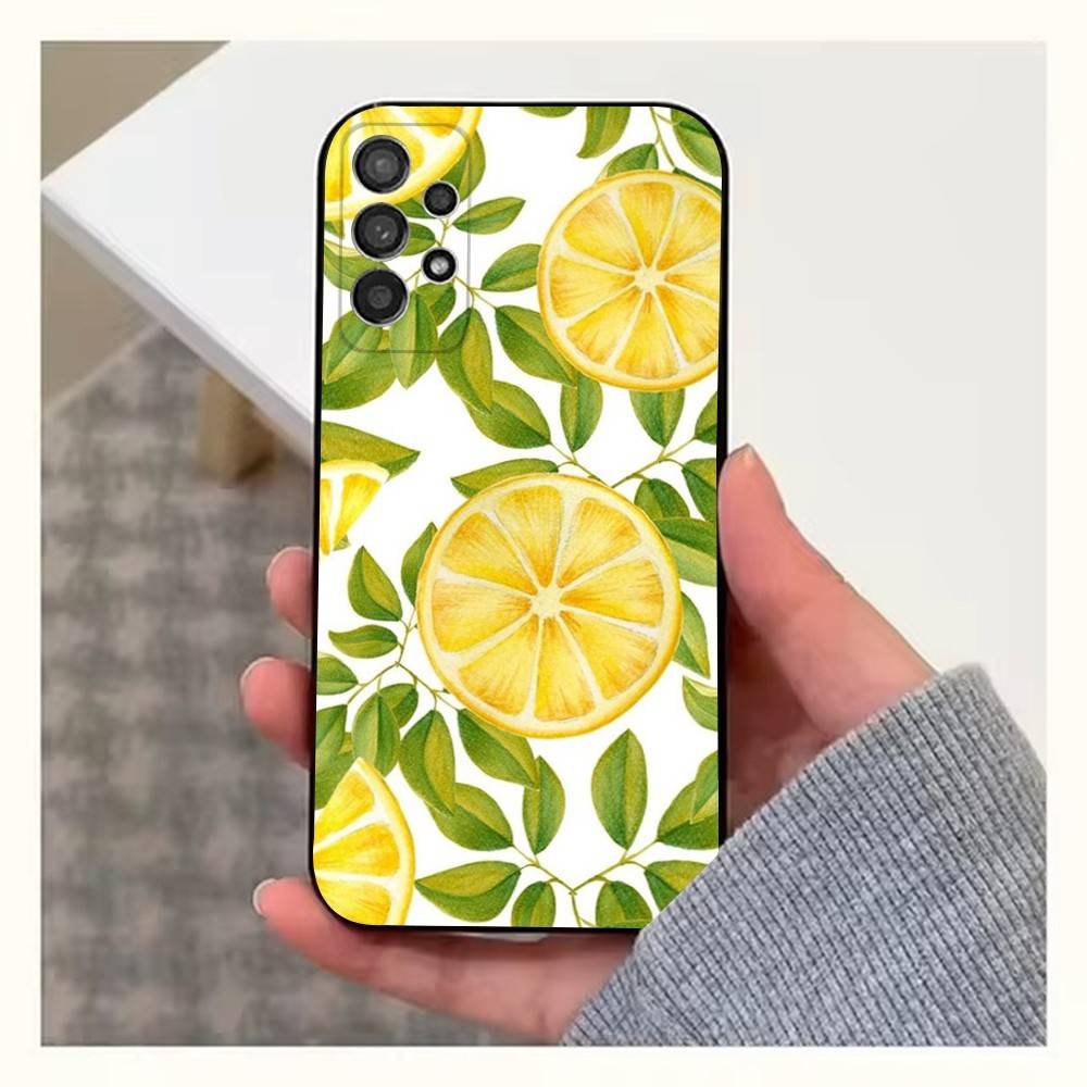 Fruit P-Painting Case For Samsung S10,Plus,S9,Ultra,S24,S21,S20,S23,FE,S22,S25,Lite,Soft Silicone Black