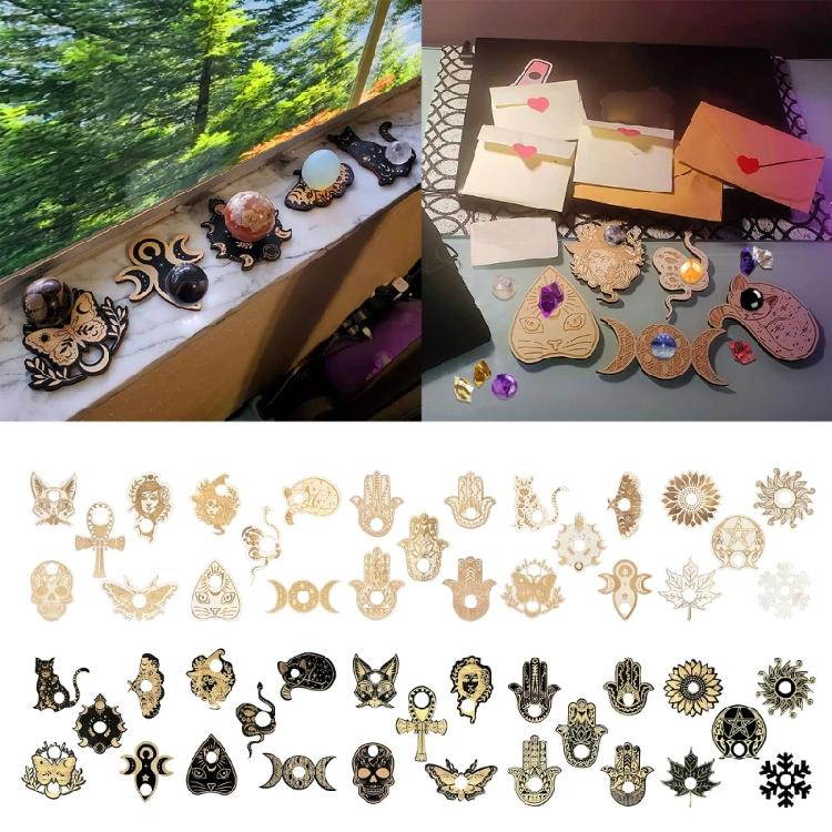Wood Stand for Crystal Small Sphere Balls Wood Holder Display Decorations