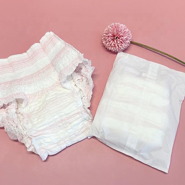 Factory Price L Size Adult Diaper All-Night Leak Guard Anti-Leak Disposable Period Pants Sanitary Napkin Underwear for Females
