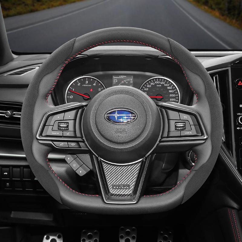 vcxja9 Suitable for Subaru Anti-Slip Buckle Segmented Suede Steering Wheel Cover Suitable for Forester Sh 2009 Impreza Legacy 2014 Levorg Xv 