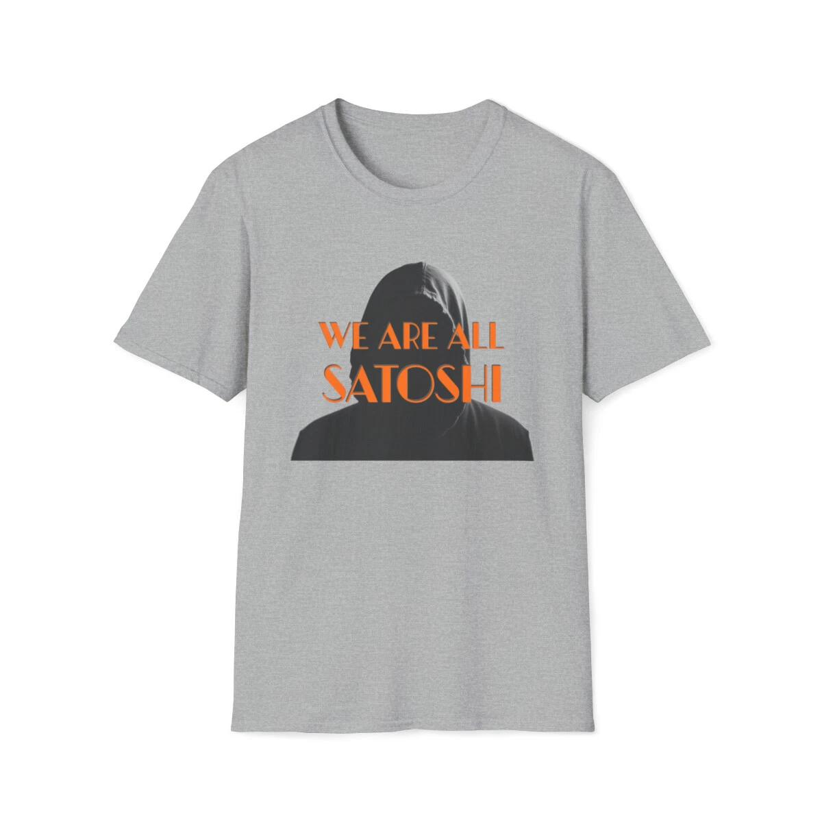 We Are All Satoshi Nakamoto Bitcoin Cotton T-Shirt, Cryptocurrency Tee L