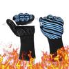 Grillhandschuhe, hohe Temperaturbeständigkeit, Ofenhandschuhe, 500–800 Grad, feuerfeste Grill-Wärmeisolierung, Mikrowellen-Ofenhandschuhe