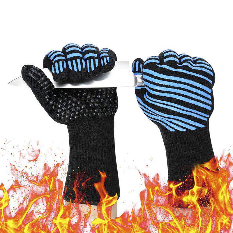 Grillhandschuhe, hohe Temperaturbeständigkeit, Ofenhandschuhe, 500–800 Grad, feuerfeste Grill-Wärmeisolierung, Mikrowellen-Ofenhandschuhe