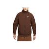 Nike Sportswear Swoosh Reversible Stand Collar Zip Fleece Jacket Men Jackets Surprise-Cocoa Coconut-Milk Light-British-Brown BQ6546-259