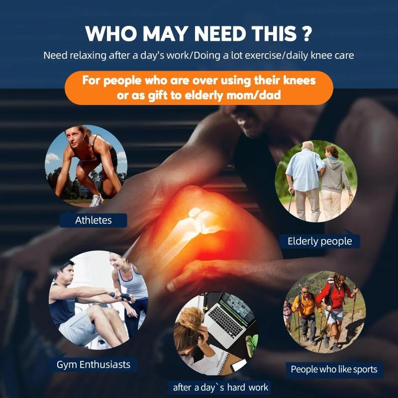 2026 Nou Cadou Masajator de Genunchi Roșu Inteligent cu Lumină și Terapie prin Masaj pentru Umflături, Articulații Rigide, Ligamente Întinse și Leziuni Musculare Cadouri