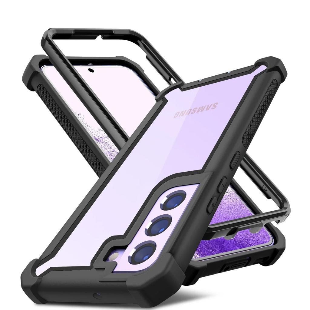 Custodia per Telefono Lussuosa Trasparente Antiurto Resistente per Samsung Galaxy S25 S24 S23 S22 S21 Ultra Plus S24FE S23FE Copertura a Doppio Strato
