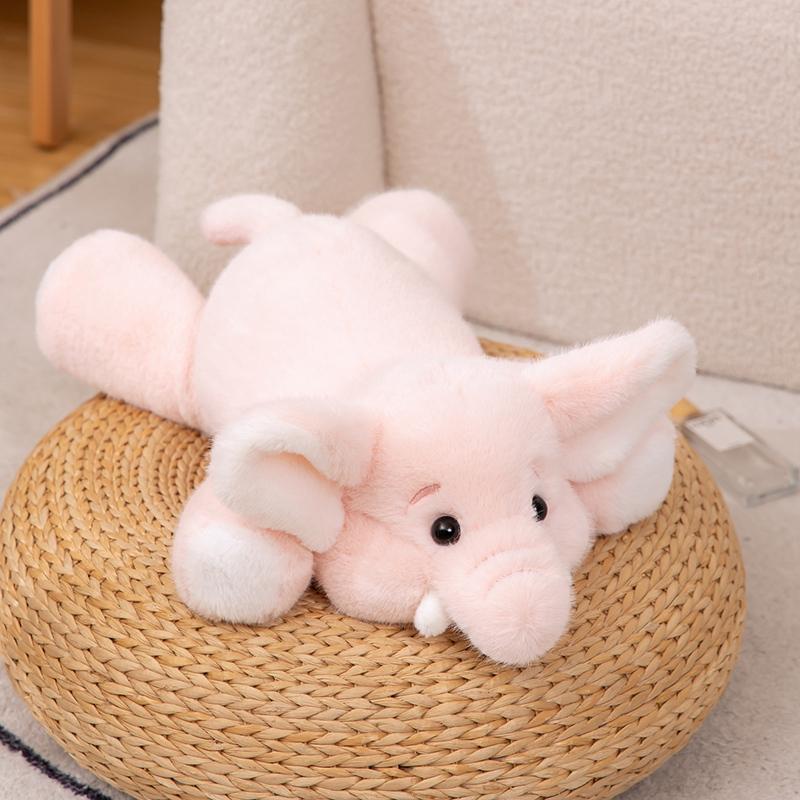 Pyjama Style Nordique Éléphant Peluche Kawaii Animal Oreiller Poupée Rose Bleu Macaron Palette de Couleurs Jouet Cadeau Doux Pour Enfants Amis 30cm