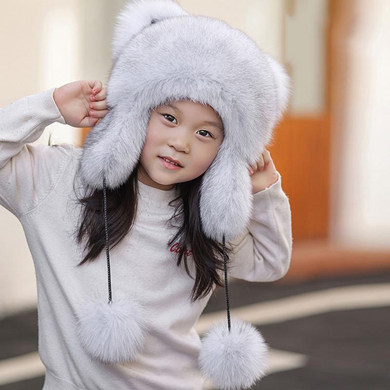 Cozy Raccoon Tail Hat with Ear Muffs for Kids and Adults - American Badger Style Fox Fur Imitation Ear Warmers with Cat Ears