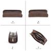 Family Genuine Leather Pen Large Holds 20 Fountain Simple and Compact Leather Pencil Dark Pen Perfect Gift for High School Students and Working