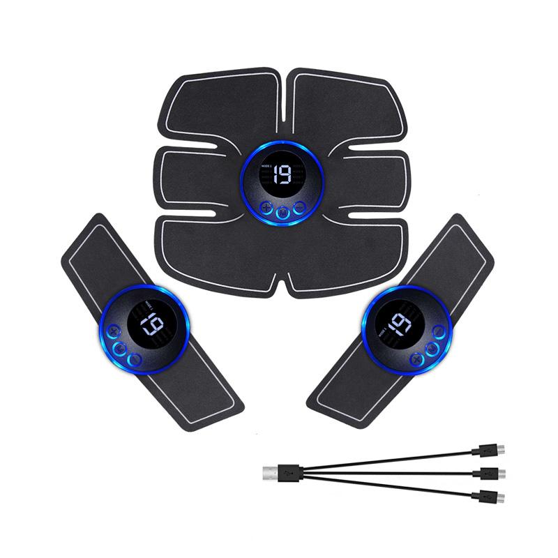 EMS Muskelstimulator, Bauchmuskeltrainer, Muskeltoner, USB-wiederaufladbar, elektrisches Massagegerät für Beine, Arme und Bauch, Gewichtsverlust, Fitness-Workout, Unise