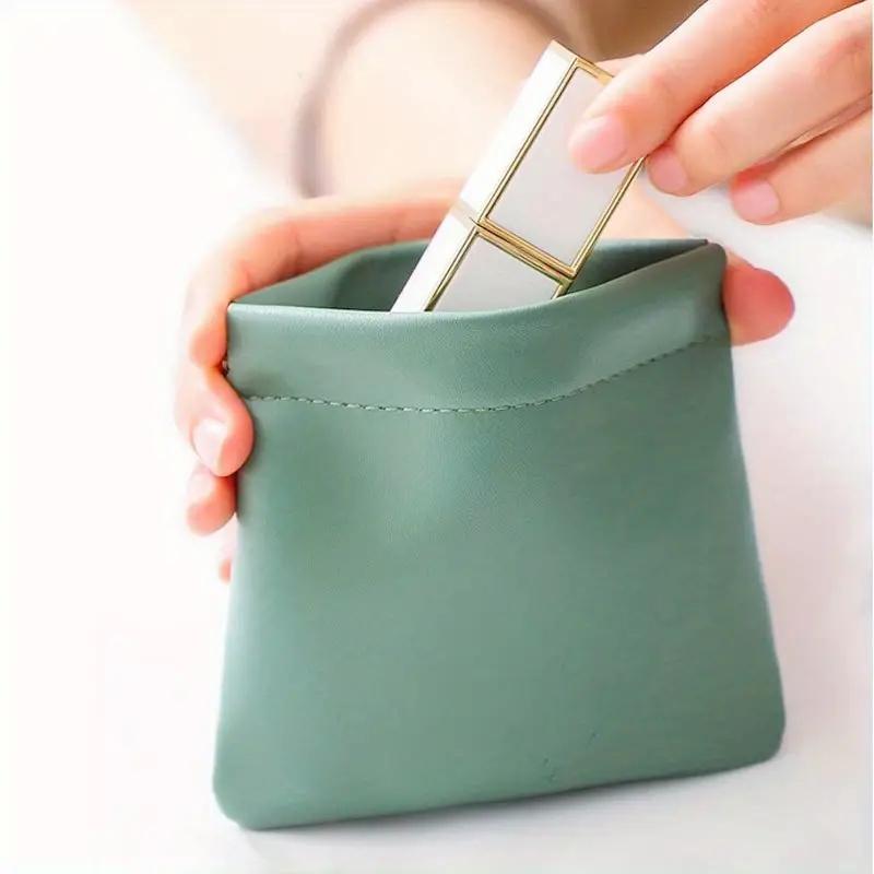 Pu Leather Bag Portable Coin Purse Earphone Pouch Headphone Organizer Lipstick Holder Mini Sundry Cosmetic Storage Bag