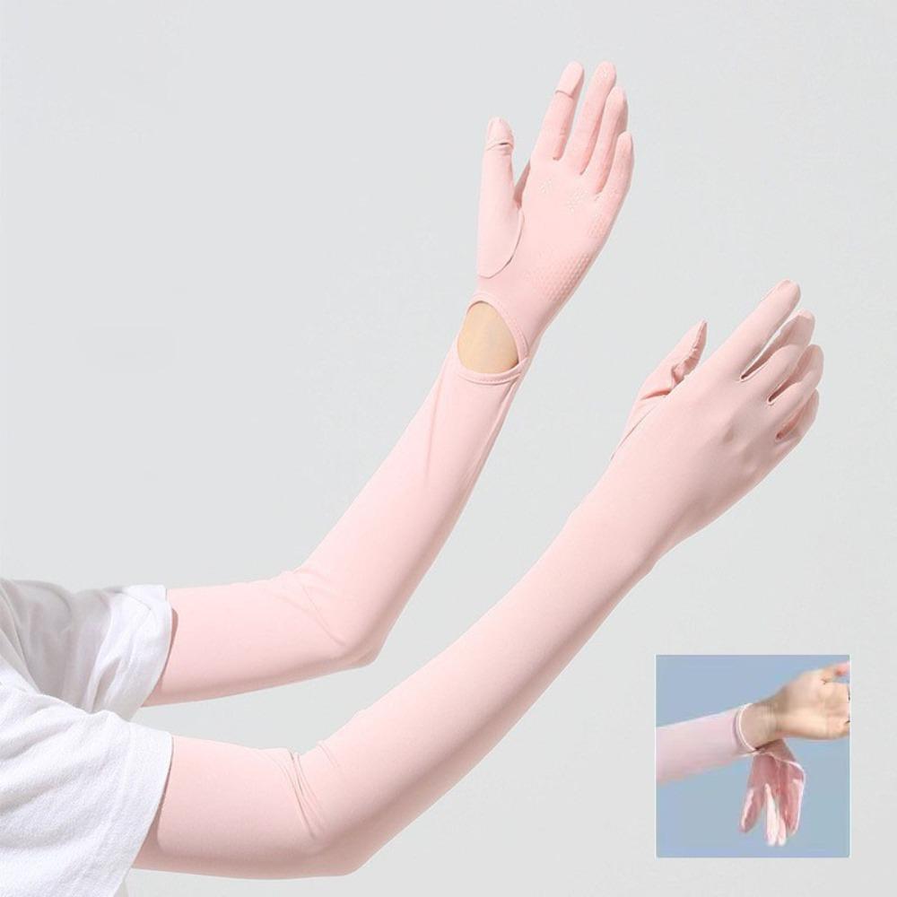 Ice Silk Summer Gloves Anti UV Shield UV Resistant Gloves Sun Protection Gloves  Summer Outdoor