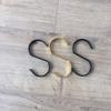 6 Color Metal Hook Brushed Decorative Hook S Hook Flat Clothes Hook Multifunctional Kitchen Wall Bedroom Clothing Wardrobe Hooks