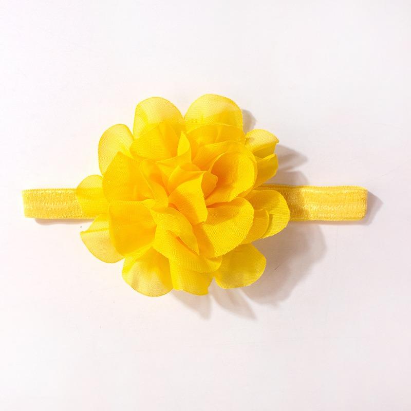 New baby headband, cute solid color flower children's headscarf, thin baby hair accessories in summer