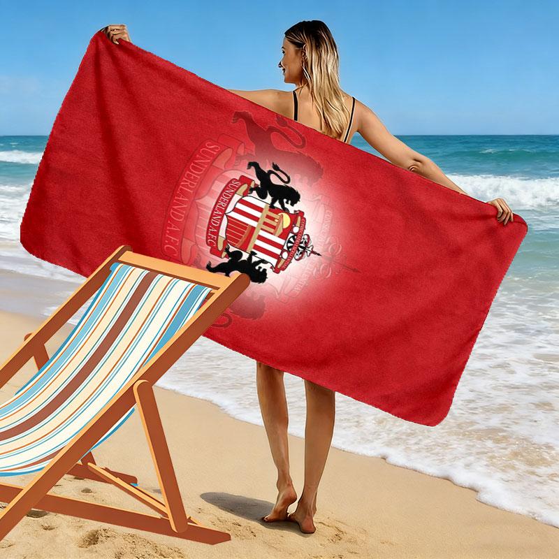 Sunderland A.F Print Beach Towel, Large Soft Quick Dry Towel for Beach Camping Swimming