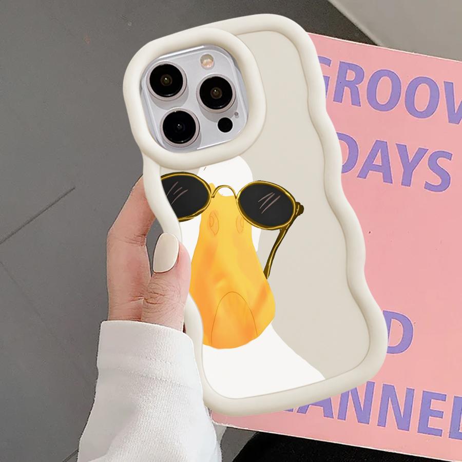 Soft Phone Cover Case for iPhone 12 13 15 Plus XR 17 Air 8 11 14 16 Pro Max Cartoon Dog Duck