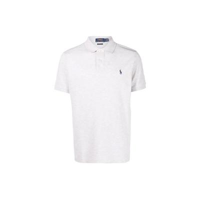 Polo Logo Pattern Short Sleeve Polo Shirt Men Tops Gray 710680784-238